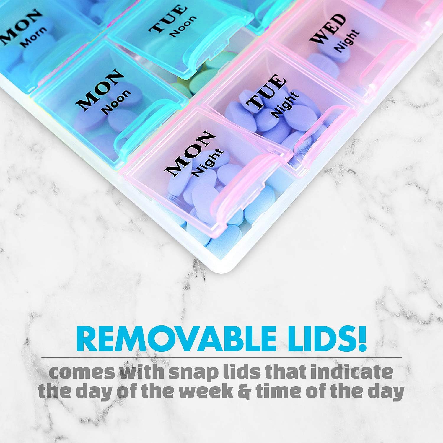 Weekly Pill Organizer Box With 21 Compartments (1 Pc) Weekly Pill Organizer Box With 21 Compartments (1 Pc)
